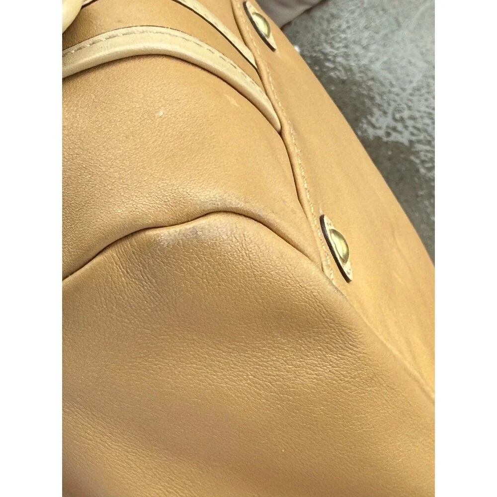 Coach Bonnie Leather Satchel in Brass/Camel/Sand